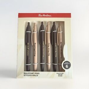 Novelty Pen Set Tim Hortons Retro Pen Set Of 6! Ballpoint Pens. Limited Edition!